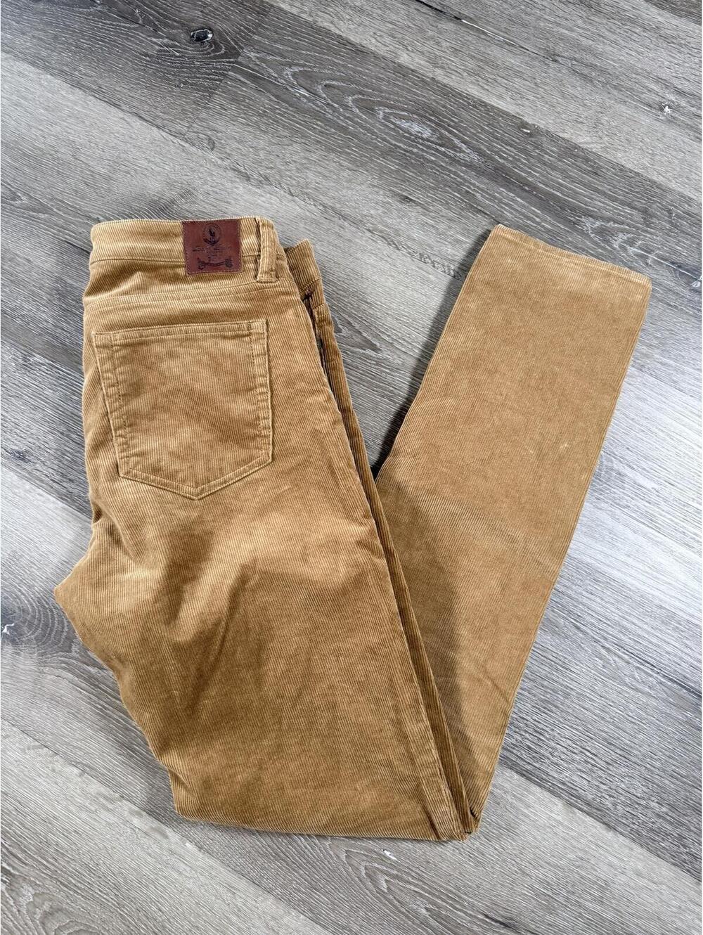 Ralph Lauren Men's Tan Corduroy Skinny Jeans Sz 10